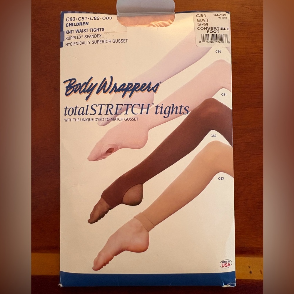 NWT.  Body Wrappers C81 totalSTRETCH tights. Size (S-M)